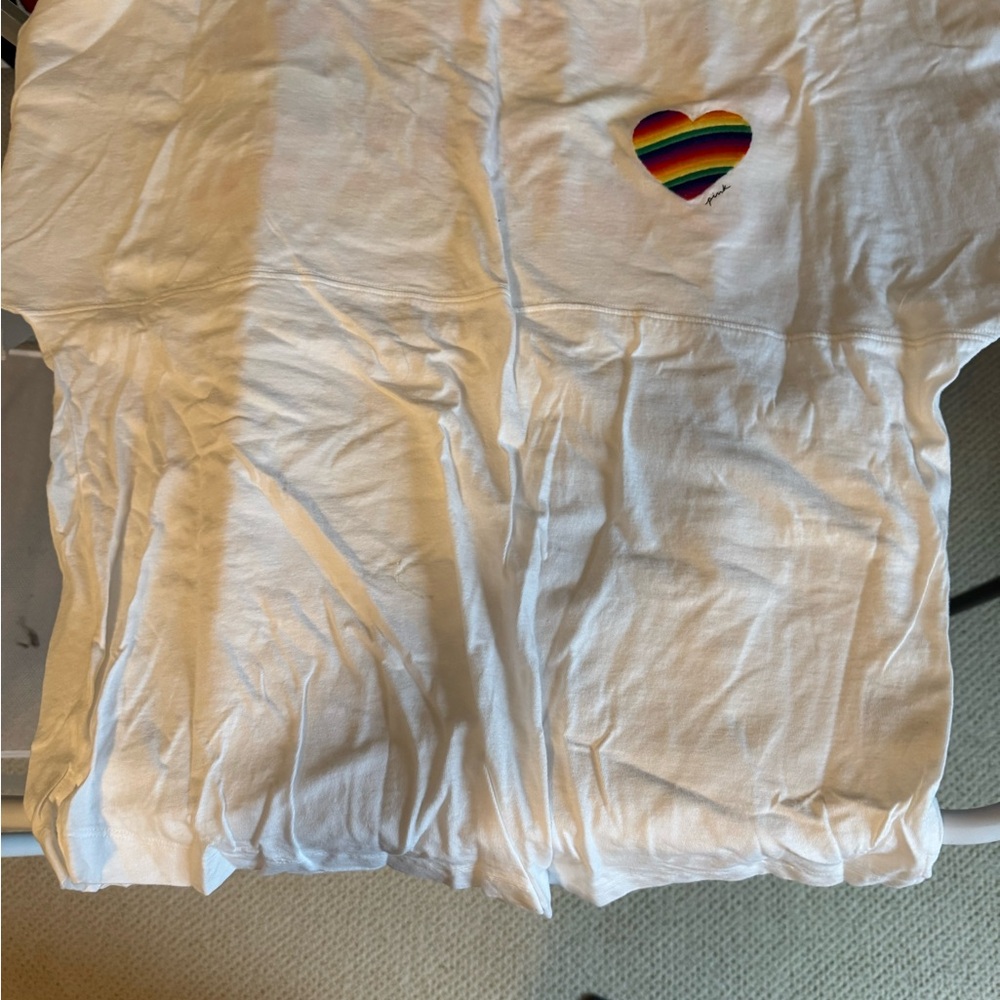 Victoria Secret Pride with  Rainbow Heart Tee
